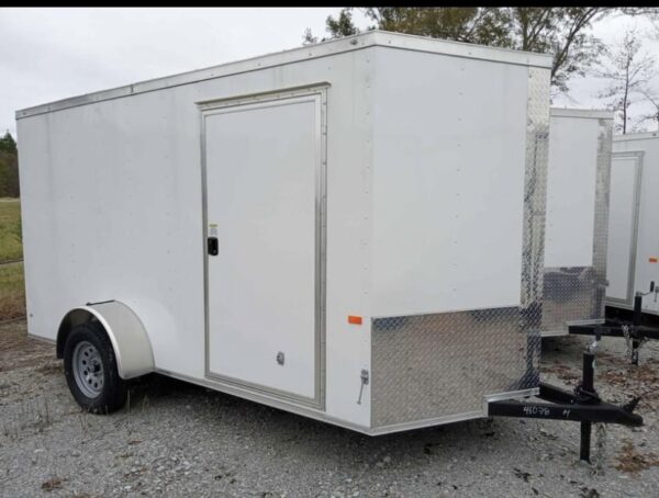 Fast Cargo 6×12 V-nose Enclosed Cargo Trailer With Ramp Door