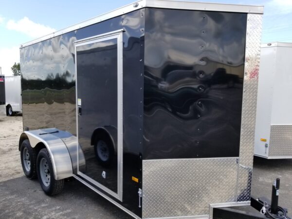 Fast Cargo Black Tandem Axle 6×12 Cargo Trailer