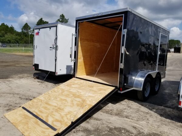 Fast Cargo Black Tandem Axle 6×12 Cargo Trailer - Image 3